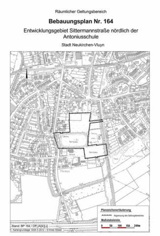 Kartenausschnitt B-Plan Nr. 164