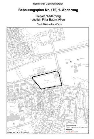 Bebauungsplan Nr. 116 - Änderung