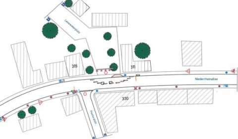 Enni-Baustelle Niederrheinallee Vluyn