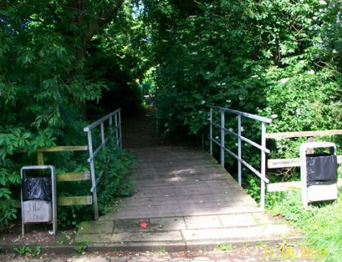 Reparaturarbeiten an der Brücke Waldmannsweg