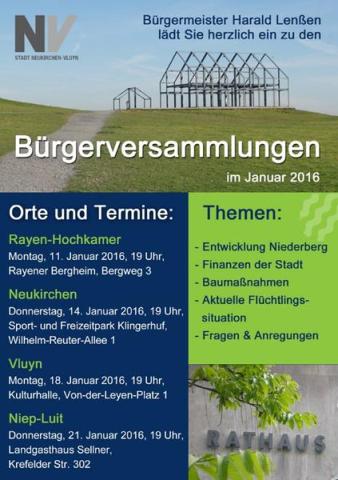 Bürgerversammlungen Neukirchen-Vluyn 2016