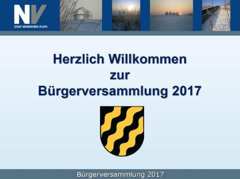 Bürgerversammlungen Neukirchen-Vluyn 2017