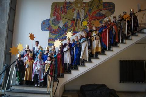 Die Sternsinger im Rathaus Neukirchen-Vluyn