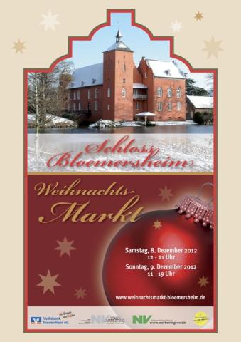 Plakat Weihnachtsmarkt Schloss Bloemersheim 